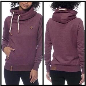 Naketano Plum Cowl Neck hoodie